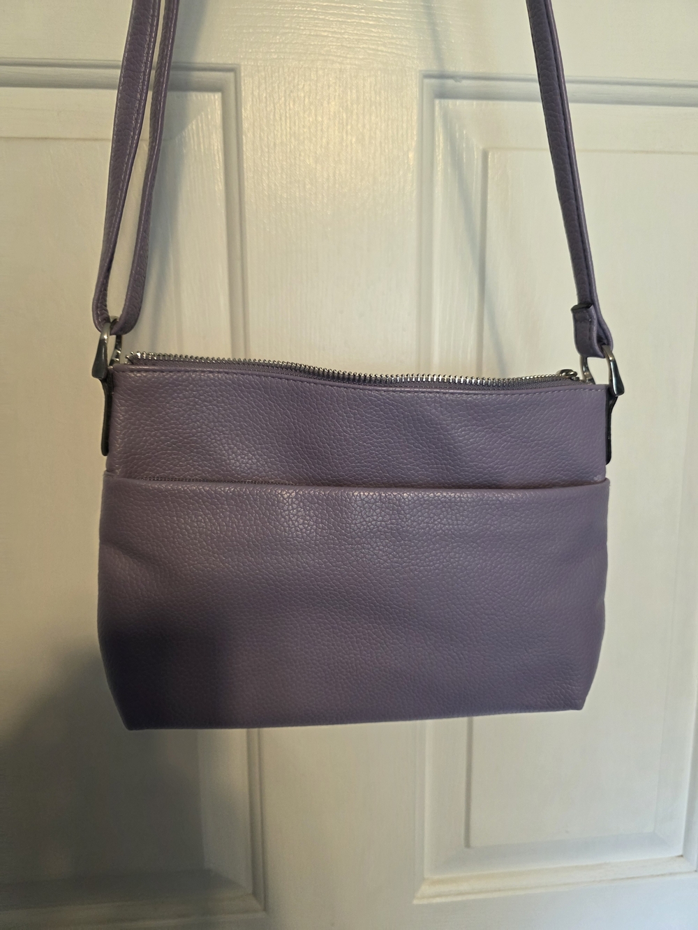 a new day Lavender Pebbled Leather Crossbody Bag